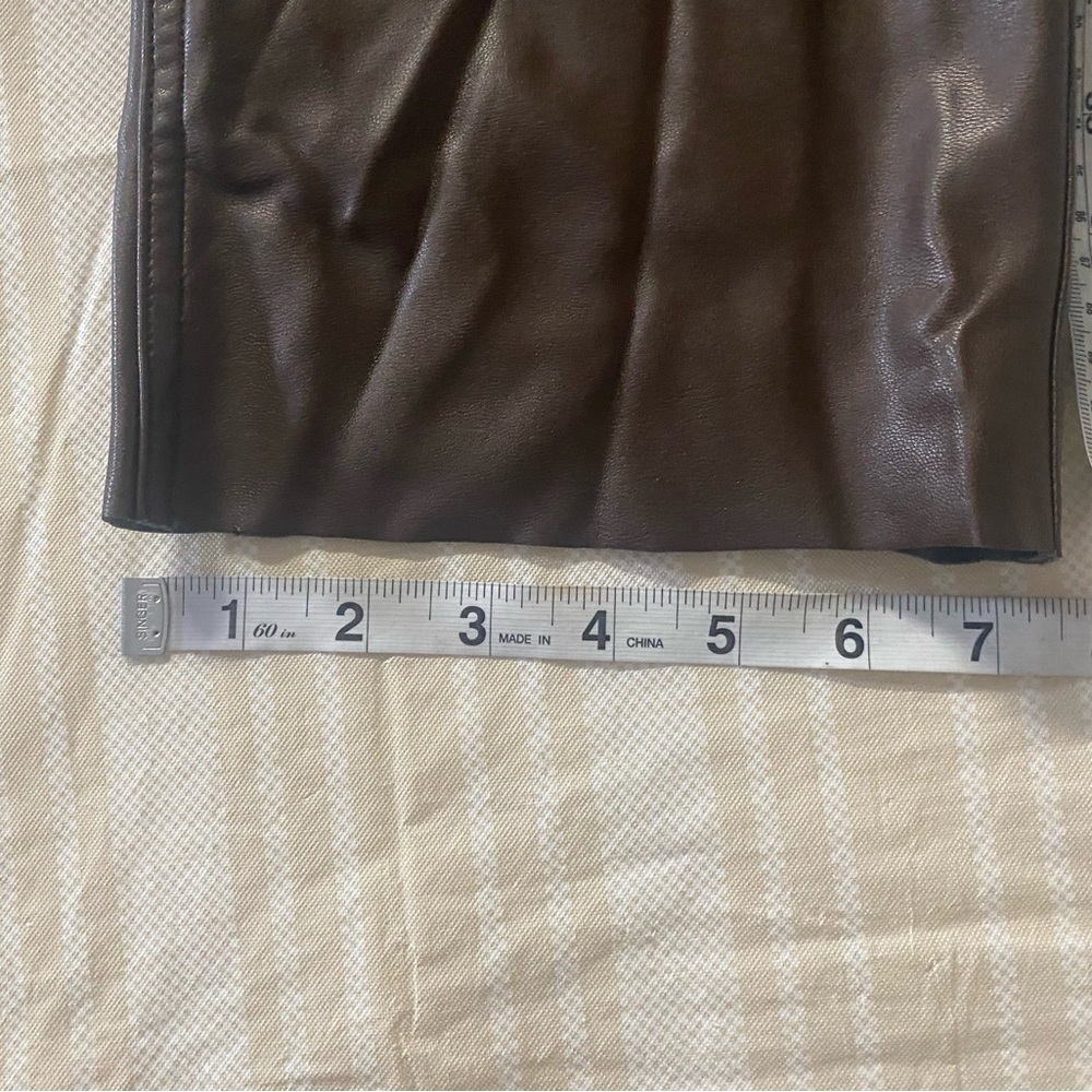 Abercrombie & Fitch Brown the 90’s Straight Ultra High rise faux leather pants - Picture 6 of 12